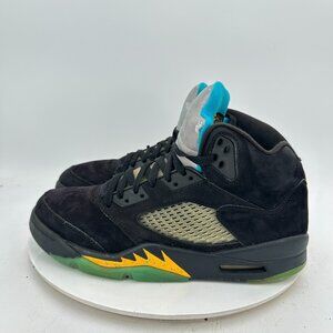 Nike Air Jordan 5 Men Size 9.5 DD0587-047 Aqua Blue Black Basketball Shoes